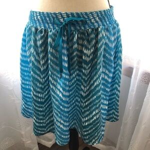 🎄Smart set short skirt blue/green boho M